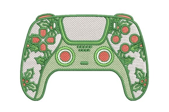 Festive Holly Gaming Controller Embroidery Review
