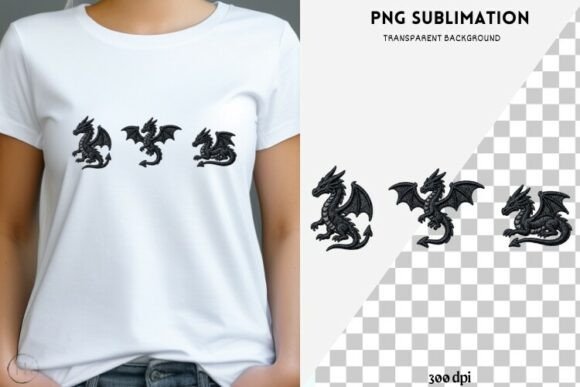 Review: Black Embroidery Dragon PNG Fantasy