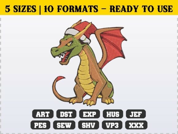 Review: Fantasy Dragon with Santa Hat for Etsy Shops