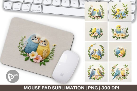 Review: Mouse Pad Budgerigar Embroidery Design